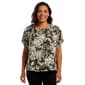 Petite Architect® Tonal Floral Tropical Peasant Blouse - image 3