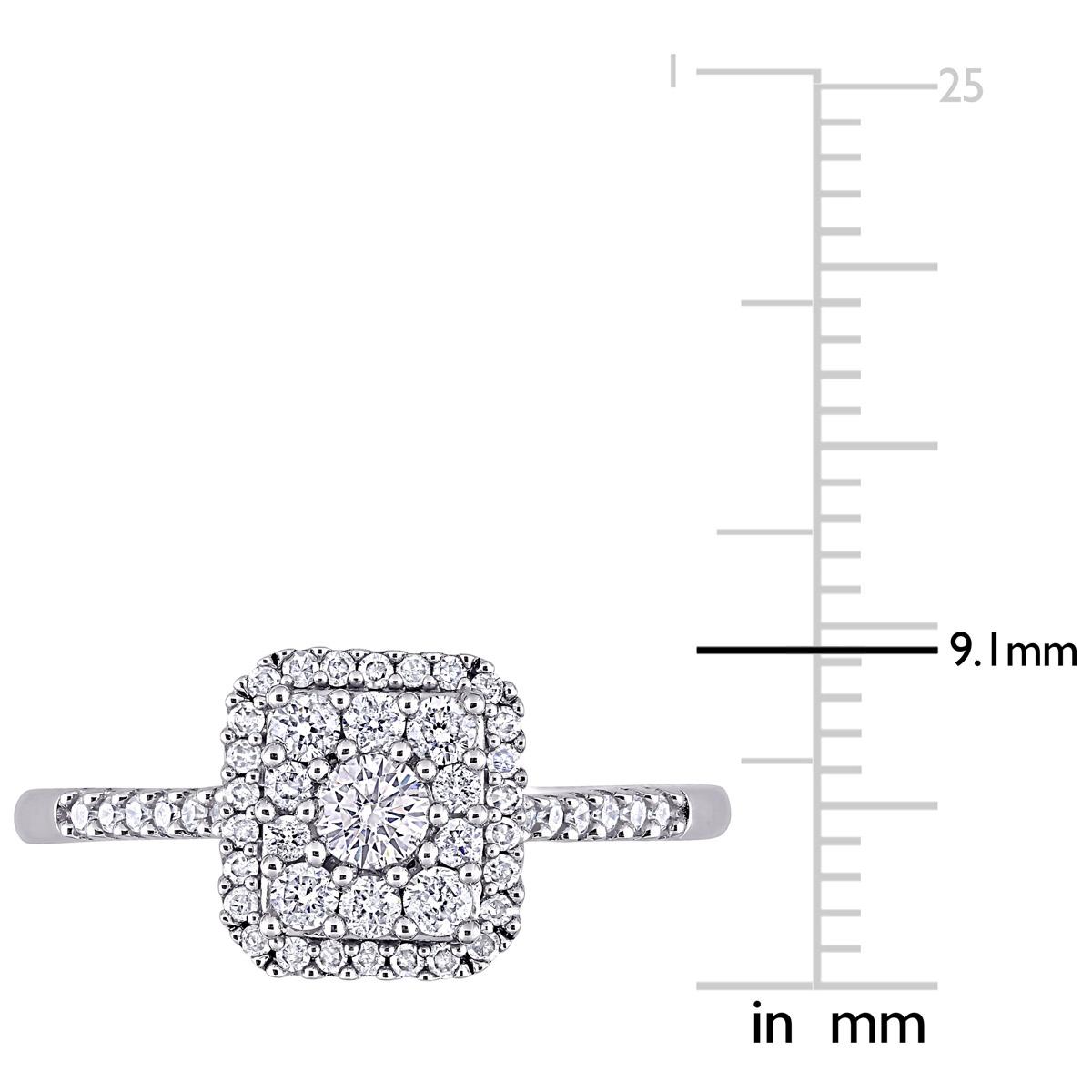 Diamond Classics™ 10kt. White Gold 1/2ctw. Diamond Square Ring