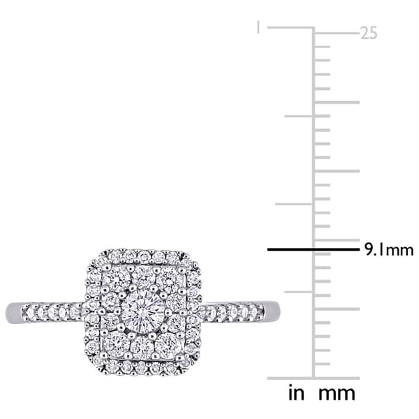 Diamond Classics™ 10kt. White Gold 1/2ctw. Diamond Square Ring