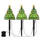 Mr. Christmas 9in. Lit Blow Mold Pathway Trees - Set of 3 - image 1