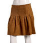 Juniors A. Byer Suede Pleated Mini Skirt - image 1