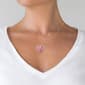Splendere Gold Plated Sterling Silver Pink CZ Heart Necklace - image 2