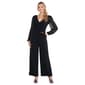 Juniors Almost Famous&#40;tm&#41; Mesh Sleeve Liverpool Wrap Jumpsuit w/Sash - image 1