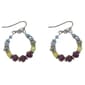 Ashley Cooper&#40;tm&#41; Silver-Tone Multi Color Beaded Hoop Earrings - image 1