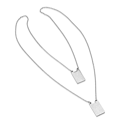 Mens Steeltime Steel Reversible Escapulario Necklace - image 