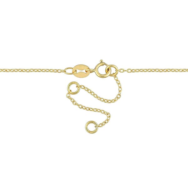 Gold Plated 1/8ctw Lab Grown Diamond Necklace