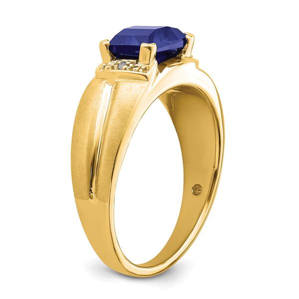 Mens Gentlemen’s Classics™ 14kt. Gold Sapphire & Diamond Ring