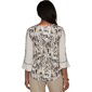 Womens Alfred Dunner Travel Advisory Geo Embroidery Blouse - image 2