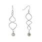 Athra Silver Plated Crystal Ball Spiral Earrings - image 1