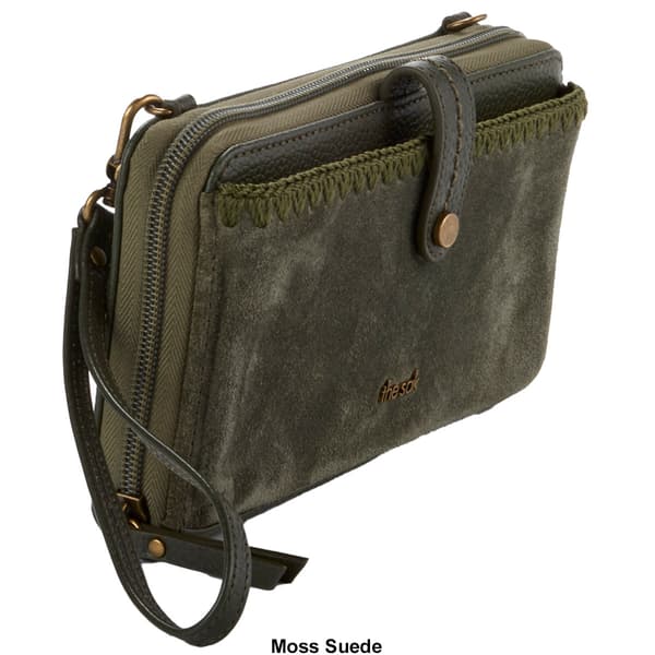 Womens The Sak Large Smartphone Wallet on a String - Moss
