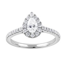 Nova Star(R) 1ctw. Lab Grown Diamond White Gold Engagement Ring