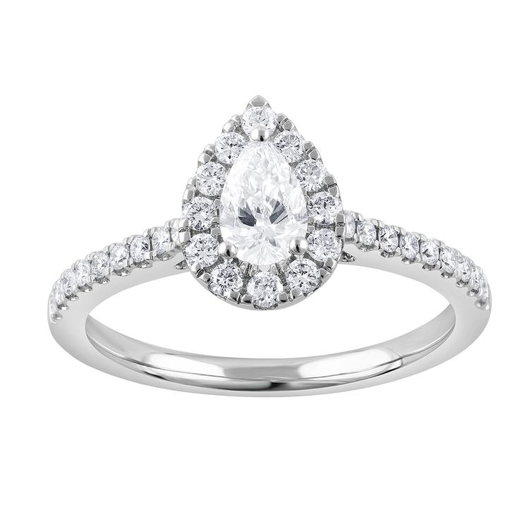 Nova Star(R) 1ctw. Lab Grown Diamond White Gold Engagement Ring