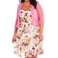 Plus Size Connected Apparel Crochet Jacket w/Print Dress - image 3