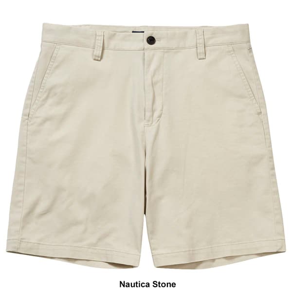 Mens Nautica Flat Front Stretch Deck Shorts