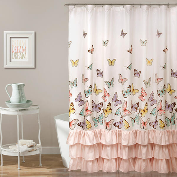 Lush Decor(R) Flutter Butterfly Shower Curtain - image 