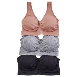 Delta Burke Intimates Women's Plus Size Seamless Long Line Comfort Bra Set  (2 pr) (as1, Alpha, 1x, Plus, Regular, Black & Grey, 1X) at  Women's  Clothing store