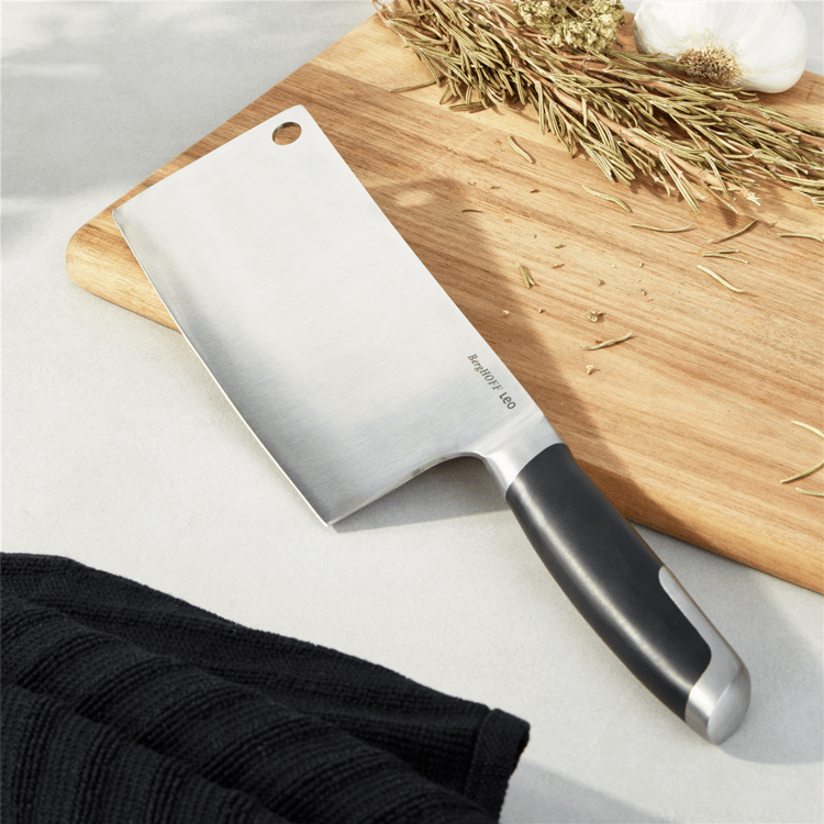 BergHOFF Leo Graphite 7in. Forged Stainless Steel Cleaver, Black