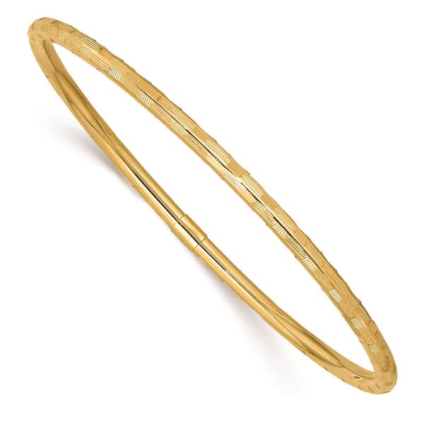 Gold Classics(tm) 14kt. Yellow Gold Diamond-Cut Slip-On Bangle - image 