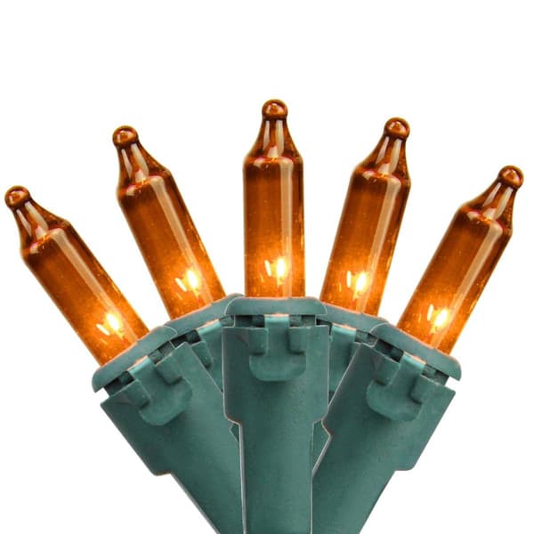 Northlight Seasonal 50ct. Burnt Orange Mini Christmas Light Set - image 