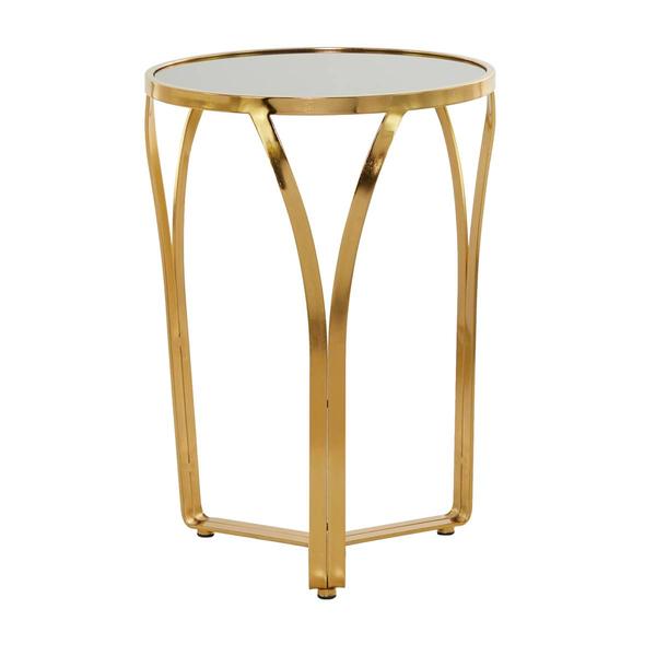 9th & Pike® Gold-Tone Metal Contemporary Accent Table
