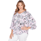 Plus Size Ruby Rd. California Dreaming 3/4 Sleeve Paisley Blouse - image 3