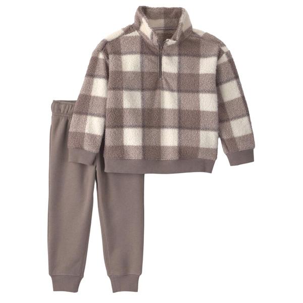 Toddler Boy Carter''s® Checkered Fleece Top & Pants Set