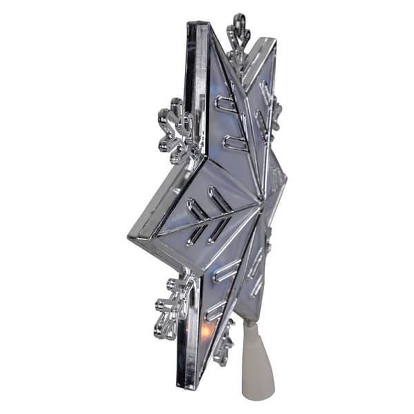 Northlight Seasonal 10in. Silver 6-Point Snowflake Tree Topper