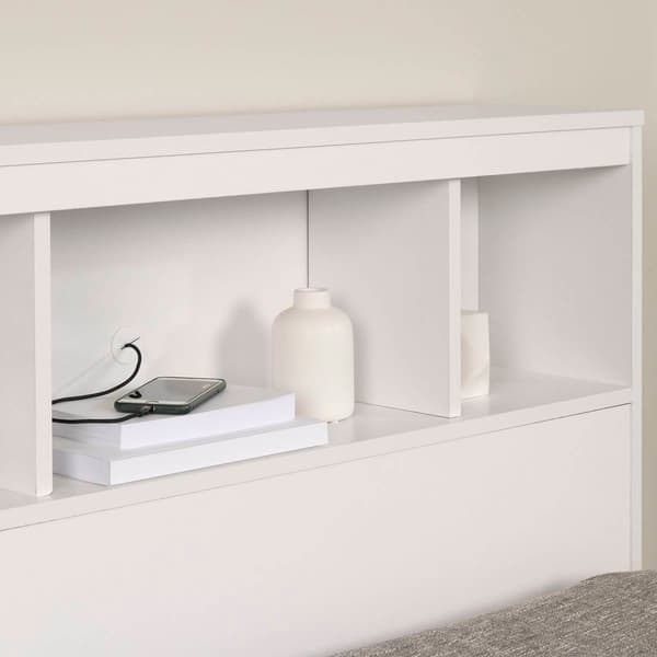 South Shore Fusion Pure White Full Bookcase Headboard