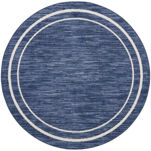 Nourison Essentials Bordered Indoor/Outdoor Round Rug - image 