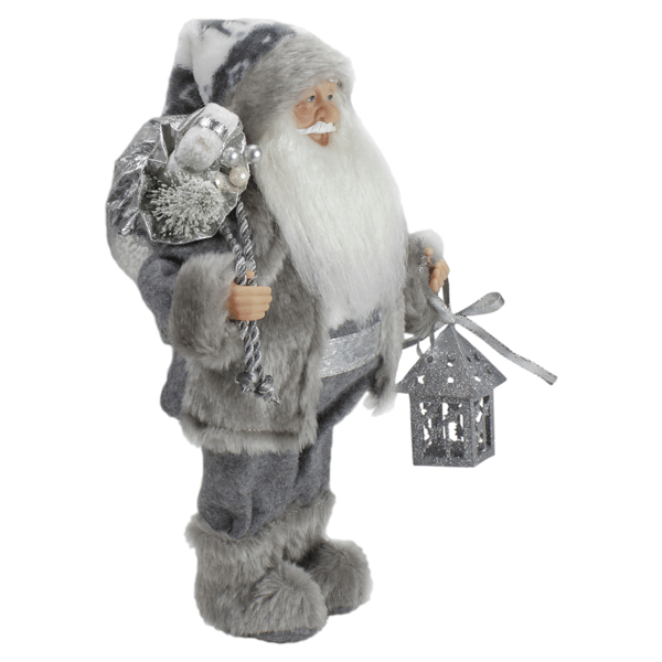 Northlight 12in. Faux Fur Standing Santa Claus Christmas Figurine