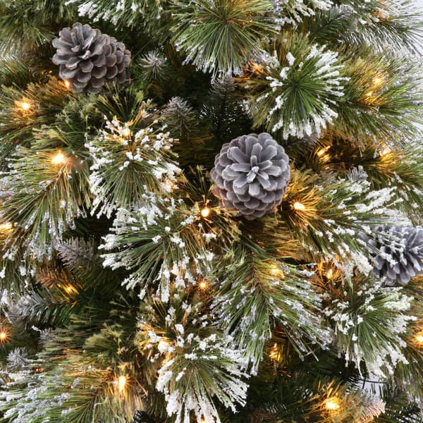 Puleo International 7-Foot Pre-Lit Springfield Fir Tree