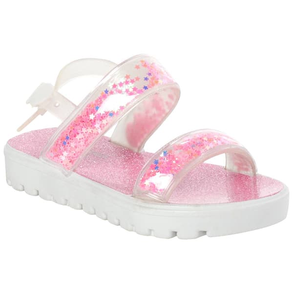 Little Girls Bebe Confetti Star & Glitter Sandals