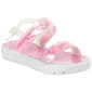 Little Girls Bebe Confetti Star & Glitter Sandals - image 1