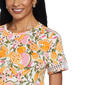 Womens Rafaella&#174; Fruit Dot Lace Trim Tee - image 5