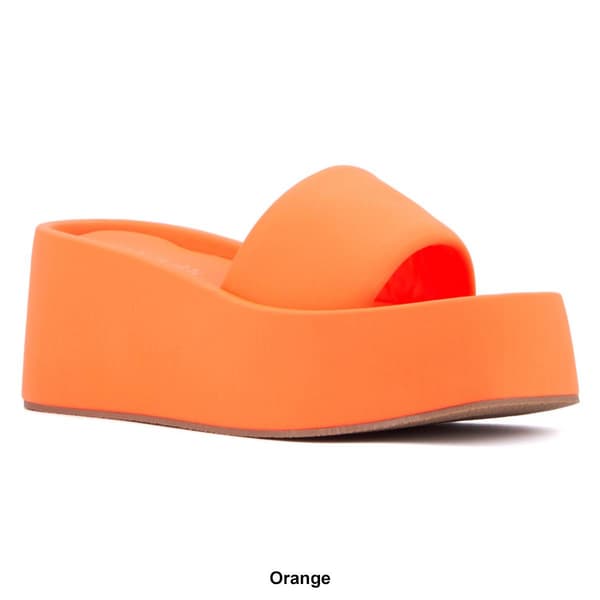 Womens Olivia Miller Uproar Wedge Sandals