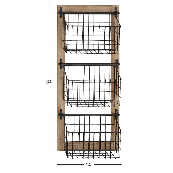 9th &amp; Pike® 3-Tier Rectangular Hanging Wall Rack