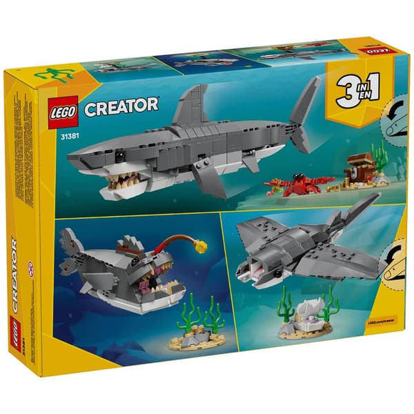 LEGO® Creator 3-in-1 Shark with Treasure Chest Building Kit
