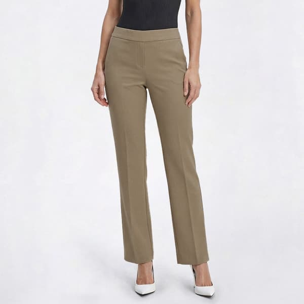 Womens Anne Klein Grace Pull On Straight Leg Trousers - image 