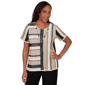 Womens Alfred Dunner Detail Driven Textured Spliced Stripe Blouse - image 1
