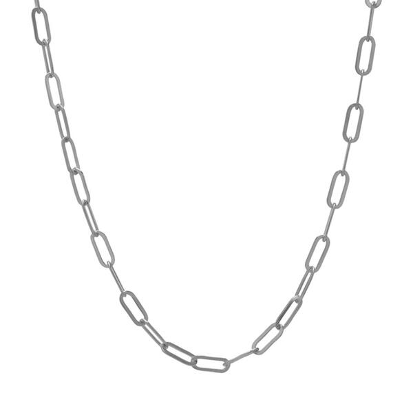 16in. Sterling Silver Paperclip Chain Necklace - image 