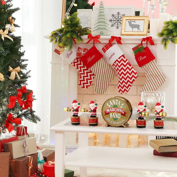 Mr. Christmas 6in. Animated Santas Marching Band Ornaments