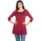 Womens 24/7 Comfort Apparel Ruched Sleeve Tunic - image 5
