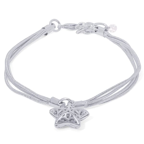 Silver Plated Sweet Star Charm Bracelet - image 