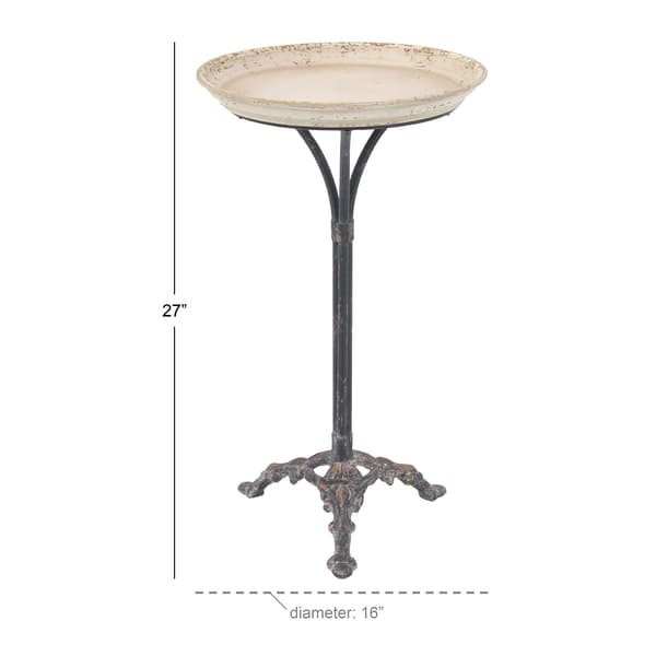 9th & Pike&#174; White Iron And Pine Country Accent Table