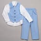Boys (4-7) Van Heusen(R) Heather Poplin Vest Set - Medium Blue - image 1