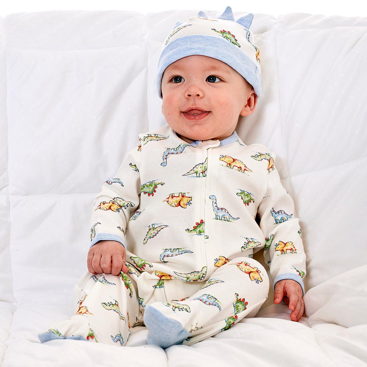 Baby Boy (NB-9M) Little Me® Dino-Mite Footed Sleeper with...
