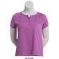 Petite Hasting & Smith Short Sleeve Solid Peasant Tee - image 3
