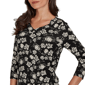 Petite Emaline Key Items 3/4 Sleeve V Neck Pumpkin Tee - image 5