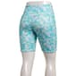 Womens Starting Point® Blooms Bike Shorts - Aqua - image 3