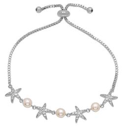 Gemstone by Gianni Argento Pearl & Starfish Adjustable Bracelet